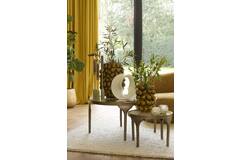 Light & Living Bijzettafel S/2 Ø49 5x36+Ø85x45 Cm LAPAZ Antiek Brons+taupe