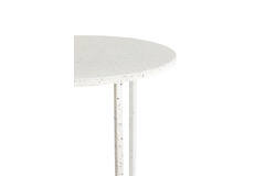 Light & Living Bijzettafel S/2 Ø50x40+Ø52x46 Cm SADAR Wit+lcht Grijs Gespik