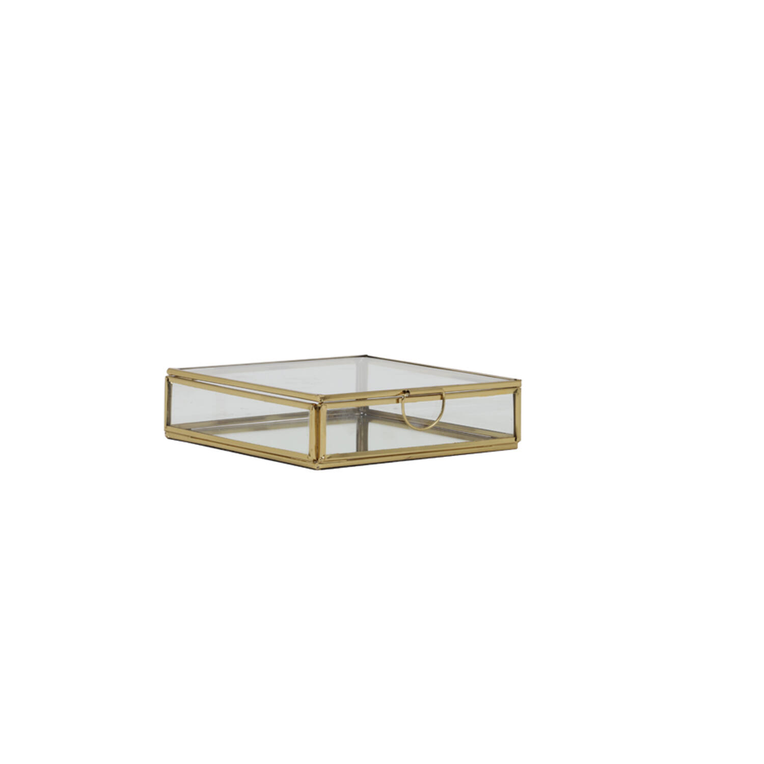 light & living Deco box 15x15x4 cm MIRINA goud-spiegel