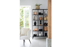 Light & Living Deco Box Ø15x9 Cm CARBAJO Hout Mat Zwart