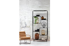 Light & Living Deco Box Ø15x9 Cm CARBAJO Hout Mat Zwart