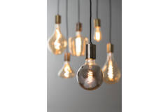 Light & Living Deco LED Globe Ø12 5x17 5 Cm LIGHT 4W Smoke E27 Dimbaar