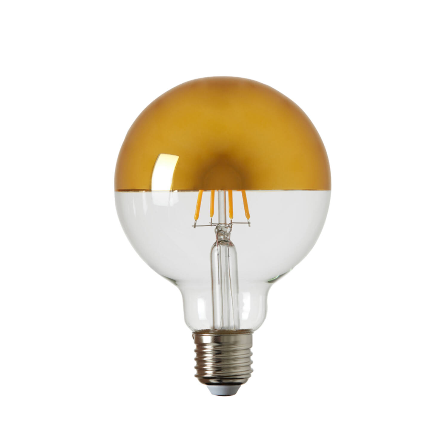 Light & Living Deco LED Globe Ø9 5x14 Cm LIGHT 4W Helder+brons E27 Dimbaar