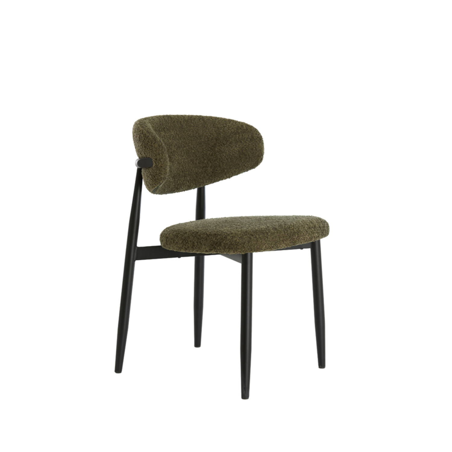 light & living Eetkamerstoel 54x52x76 cm ENIOLA groen+zwart