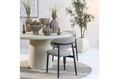 Light & Living Eetkamerstoel 54x52x76 Cm ENIOLA Taupe+zwart