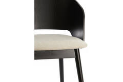 Light & Living Eetkamerstoel 56x49x79 Cm NIEBLA Hout Zwart+beige