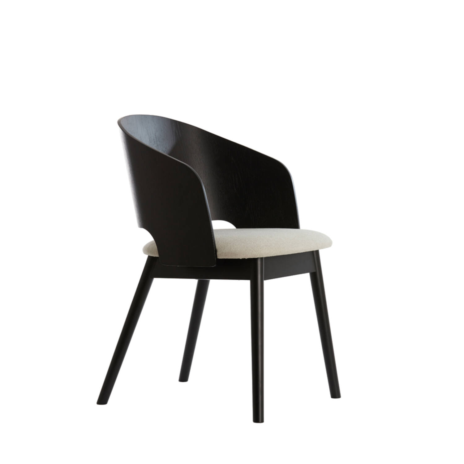 light & living Eetkamerstoel 56x49x79 cm NIEBLA hout zwart+beige