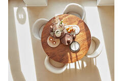 Light & Living Eetkamerstoel 56x55x79 Cm ELYNA Bouclé Crème-mat Zwart