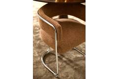 Light & Living Eetkamerstoel 57x53x73 5 Cm ADANTE Donker Bruin+chroom