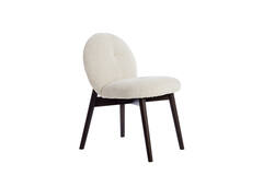 Light & Living Eetkamerstoel 59x50x83 Cm SINOSA Crème+hout Donker Bruin