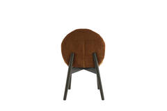 Light & Living Eetkamerstoel 59x50x83 Cm SINOSA Velvet Bruin+hout Dnkr Brn