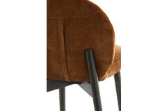 Light & Living Eetkamerstoel 59x50x83 Cm SINOSA Velvet Bruin+hout Dnkr Brn