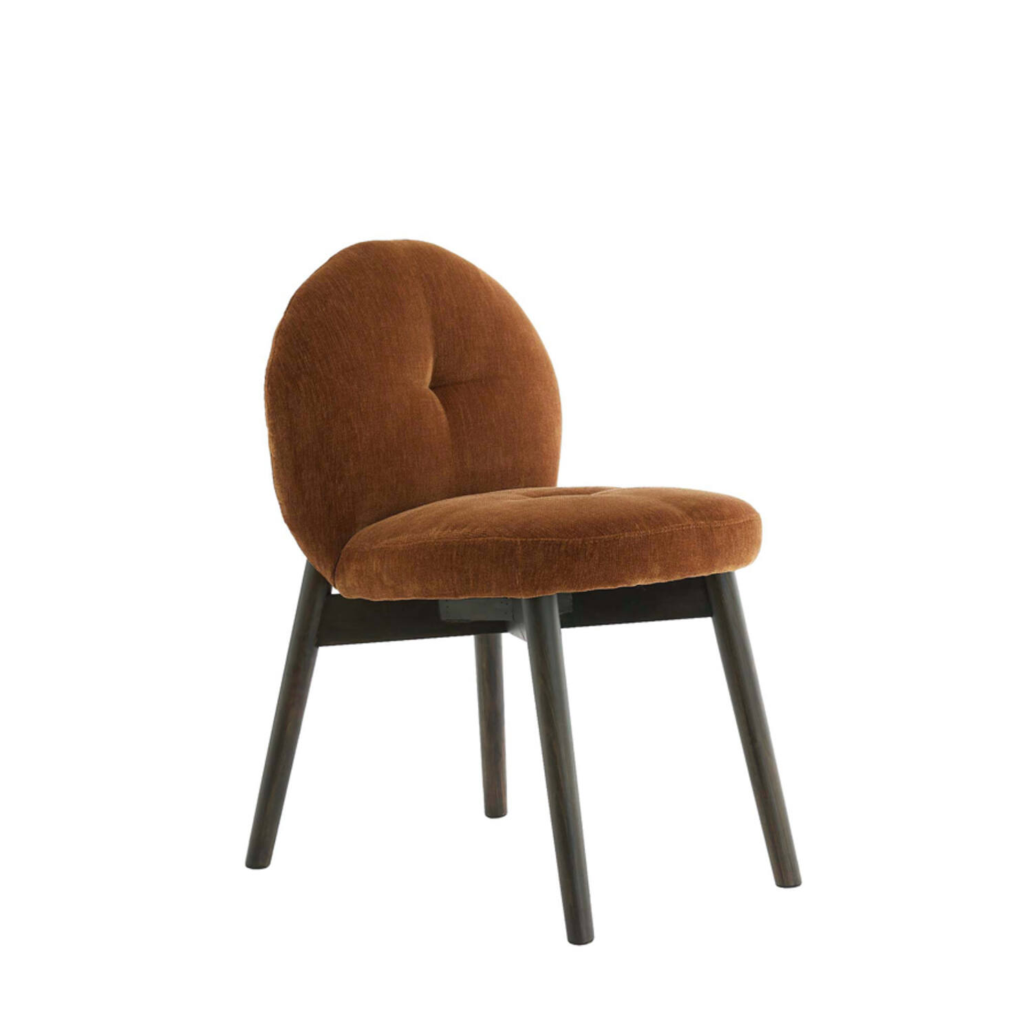 light & living Eetkamerstoel 59x50x83 cm SINOSA velvet bruin+hout dnkr brn