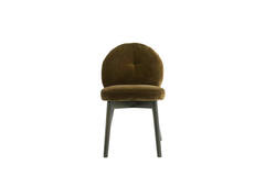 Light & Living Eetkamerstoel 59x50x83 Cm SINOSA Velvet Olijf Grn+hout D Brn