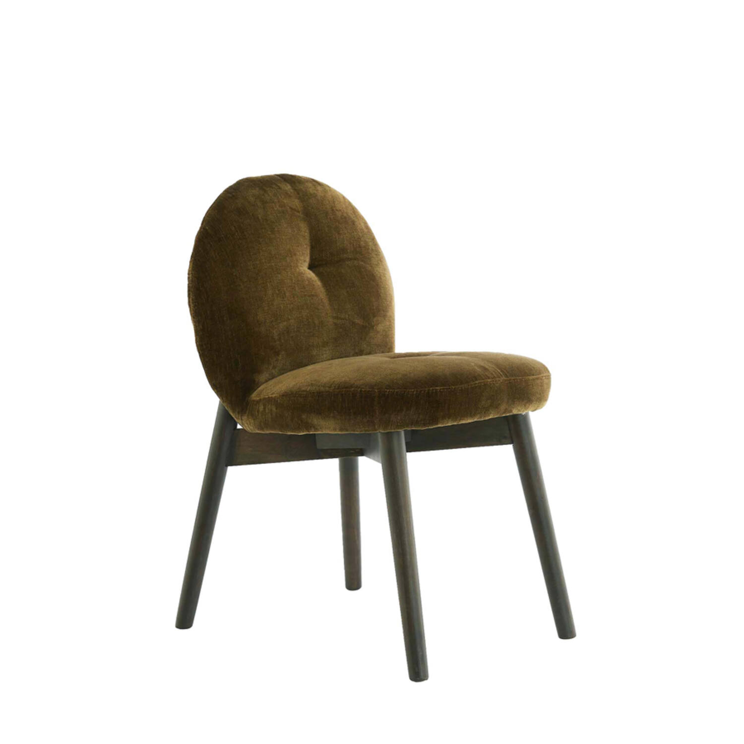 light & living Eetkamerstoel 59x50x83 cm SINOSA velvet olijf grn+hout d brn