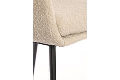 Light & Living Eetkamerstoel 59x58 5x82 Cm LEONE Bouclé Crème-zwart