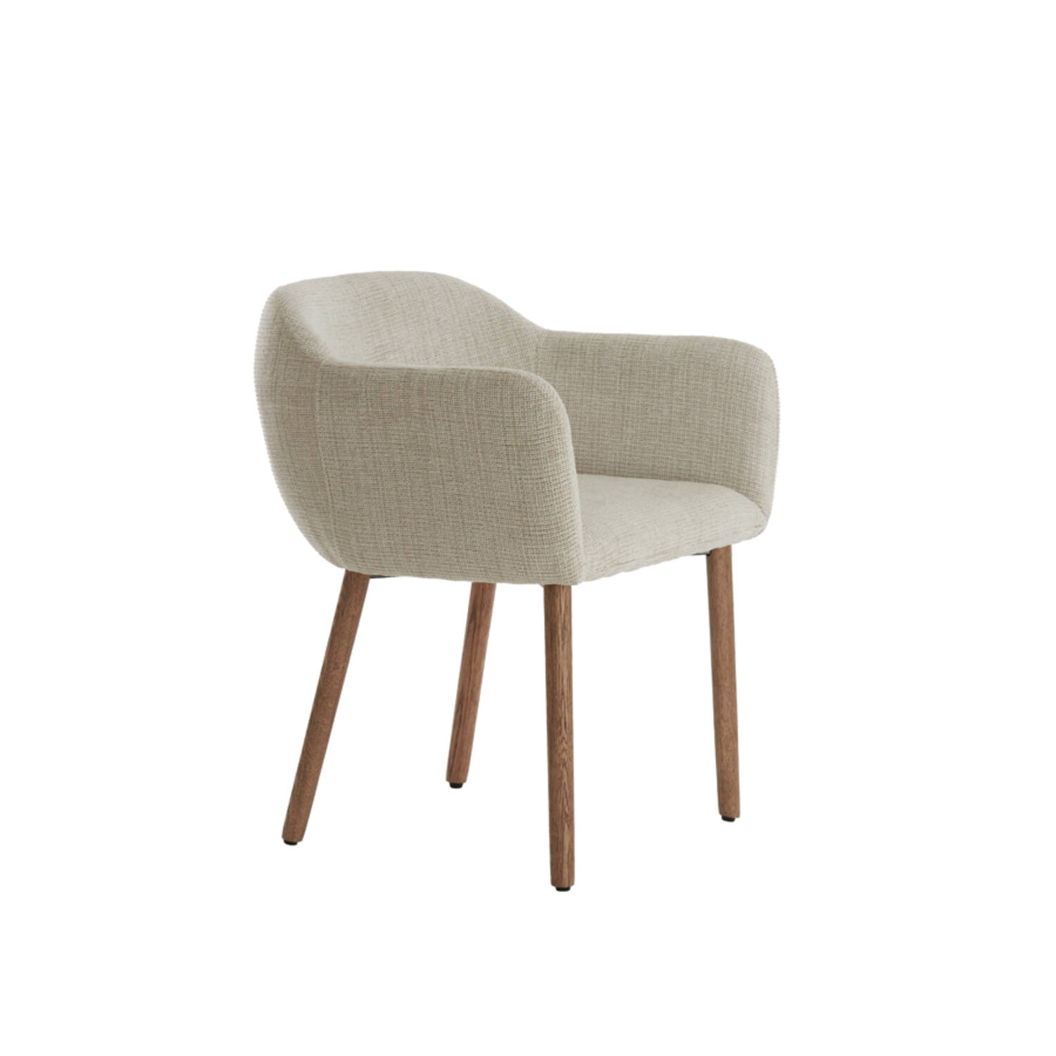 light & living Eetkamerstoel 59x59 5x76 cm BLAINE beige+hout donker bruin