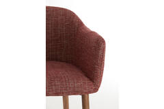 Light & Living Eetkamerstoel 59x59 5x76 Cm BLAINE Bordeaux+hout D Bruin