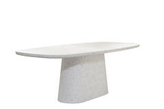 Light & Living Eettafel 220x105x76 Cm HAMURA Terrazzo Wit