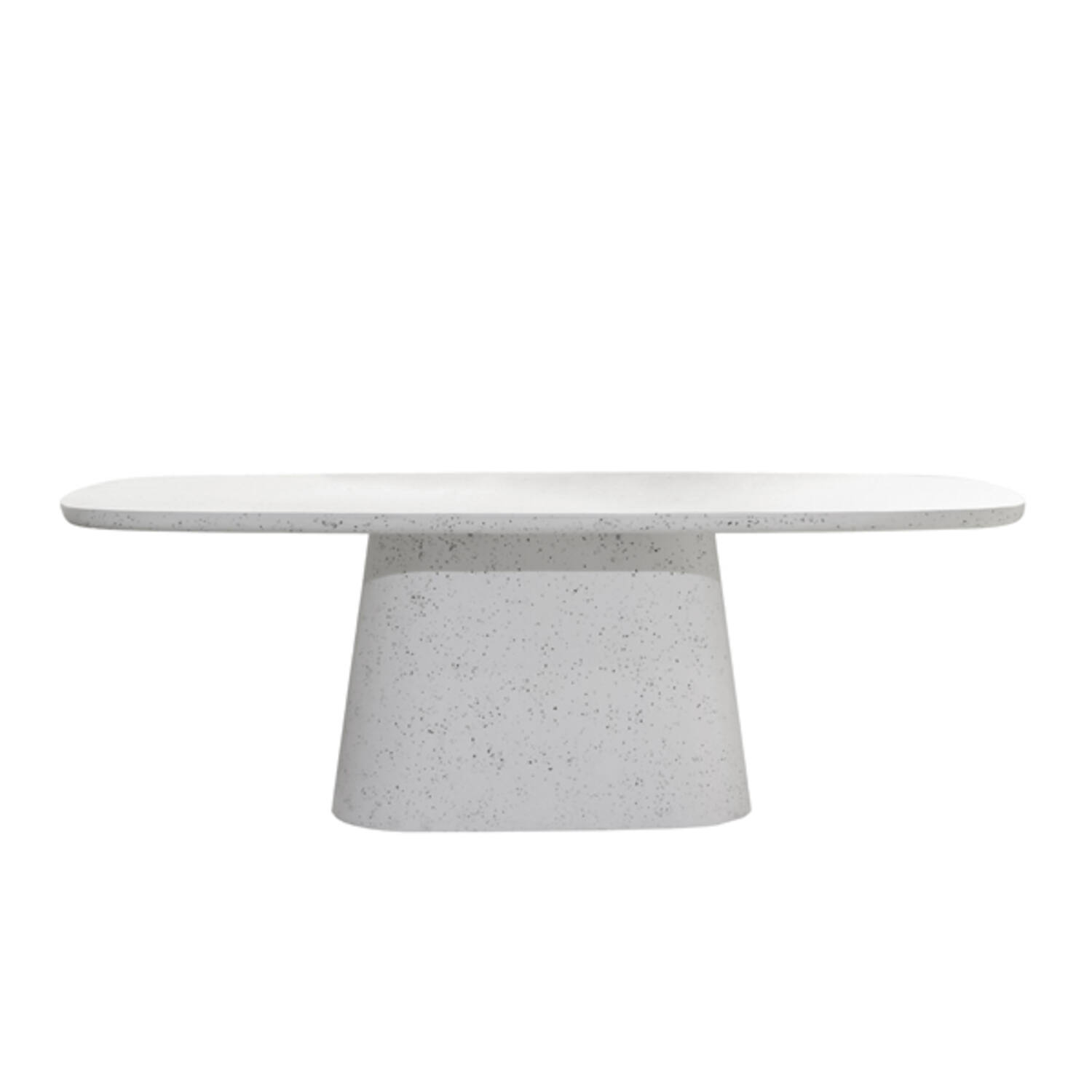 light & living Eettafel 220x105x76 cm HAMURA terrazzo wit