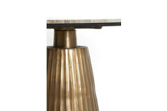 Light & Living Eettafel Ø100x75 Cm RIANNE Marmer Taupe-antiek Brons