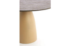 Light & Living Eettafel Ø120x76 Cm PALMIRA Hout Olie Bruin+mat Beige