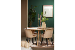 Light & Living Eettafel Ø120x76 Cm QUENZA Mango Hout Naturel