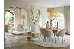 Light & Living Eettafel Ø120x76 Cm QUENZA Mango Hout Naturel