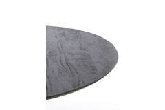 Light & Living Eettafel Ø120x76 Cm TUNJA Hout Mat Zwart+zwart