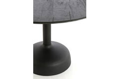 Light & Living Eettafel Ø120x76 Cm TUNJA Hout Mat Zwart+zwart
