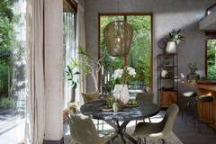 Light & Living Eettafel Ø120x76 Cm YELLOV Hout Zwart-zwart