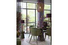 Light & Living Eettafel Ø120x78 Cm YNEZ Donker Bruin Marmer+donker Bruin