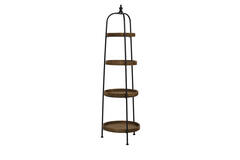 Light & Living Etagere 4 Laags Ø48x167 Cm KARSON Hout+zwart