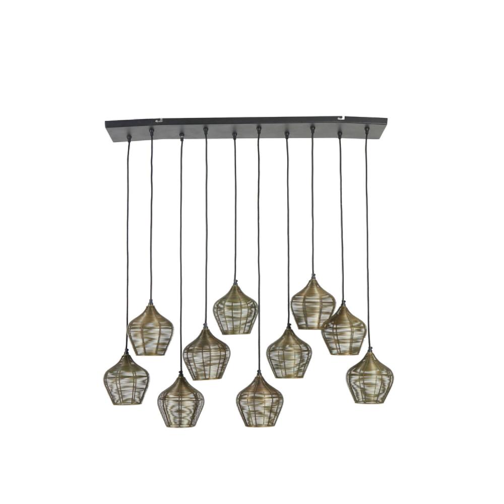 light & living Hanglamp 10L 120x25x29 5 cm ALVARO antiek brons