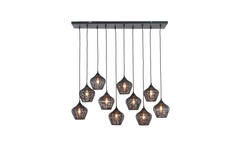 Light & Living Hanglamp 10L 120x25x29 5 Cm ALVARO Mat Zwart