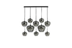 Light & Living Hanglamp 10L 120x60x110 Cm MAYSON Smoke Glas-mat Zwart