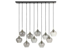 Light & Living Hanglamp 10L 124x35x60 Cm RAKEL Antiek Brons+smoke