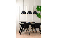 Light & Living Hanglamp 3L 120x33x25 Cm JAICEY Mat Zwart-goud