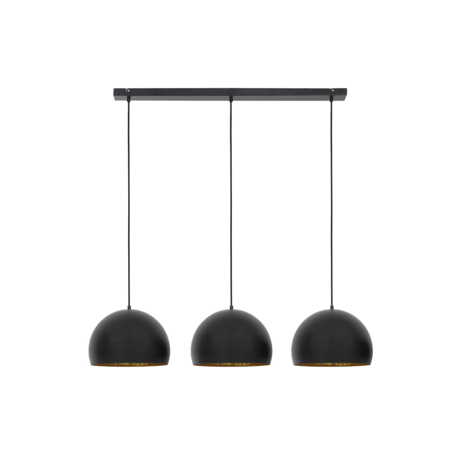 Light & Living Hanglamp 3L 120x33x25 Cm JAICEY Mat Zwart-goud