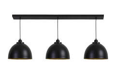 Light & Living Hanglamp 3L 135x30x26 Cm KYLIE Mat Zwart-goud