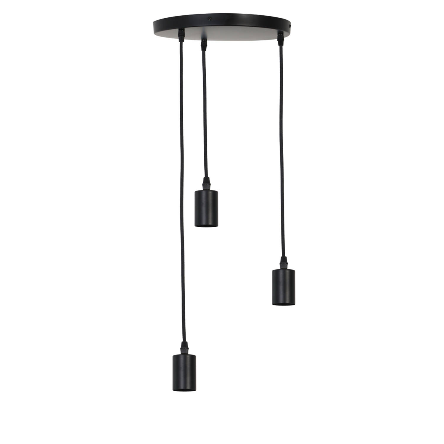 light & living Hanglamp 3L Ø30x117 5 cm BRANDON mat zwart