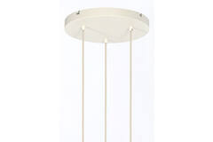 Light & Living Hanglamp 3L Ø30x14 Cm BISHO Glas Helder+crème