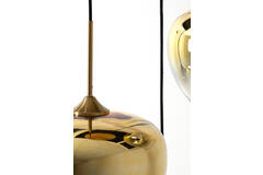 Light & Living Hanglamp 3L Ø40x160 Cm MAYSON Glas Goud-helder+goud