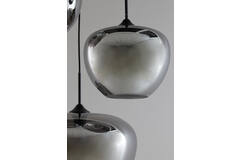 Light & Living Hanglamp 3L Ø40x160 Cm MAYSON Smoke Glas-mat Zwart