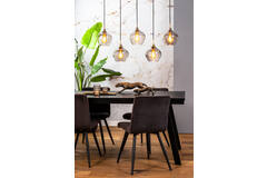 Light & Living Hanglamp 5L 104x20x120 Cm RAKEL Antiek Brons+smoke