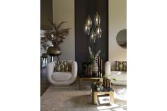Light & Living Hanglamp 5L Ø45x36 Cm LUKARO Antiek Brons+glas Smoke
