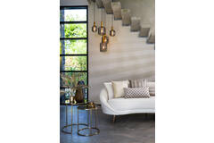 Light & Living Hanglamp 5L Ø66x80 Cm LEKAR Antiek Brons+smoke Glas