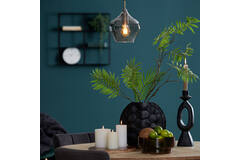 Light & Living Hanglamp Ø20x21 5 Cm RAKEL Antiek Brons+smoke