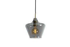 Light & Living Hanglamp Ø22x21 Cm SOLLY Antiek Brons+smoke Glas