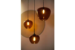 Light & Living Hanglamp Ø23x18 Cm MAYSON Glas Bruin-zwart
